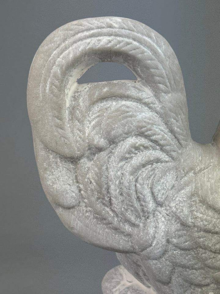 Statua Gallo vintage in gesso decorazione rustica country chic