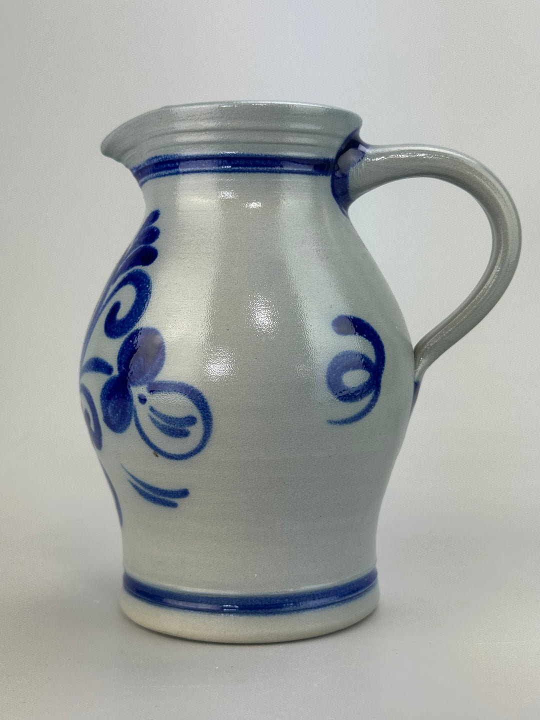 Brocca in ceramica smaltata a sale Merkelbach Manufaktur decoro blu
