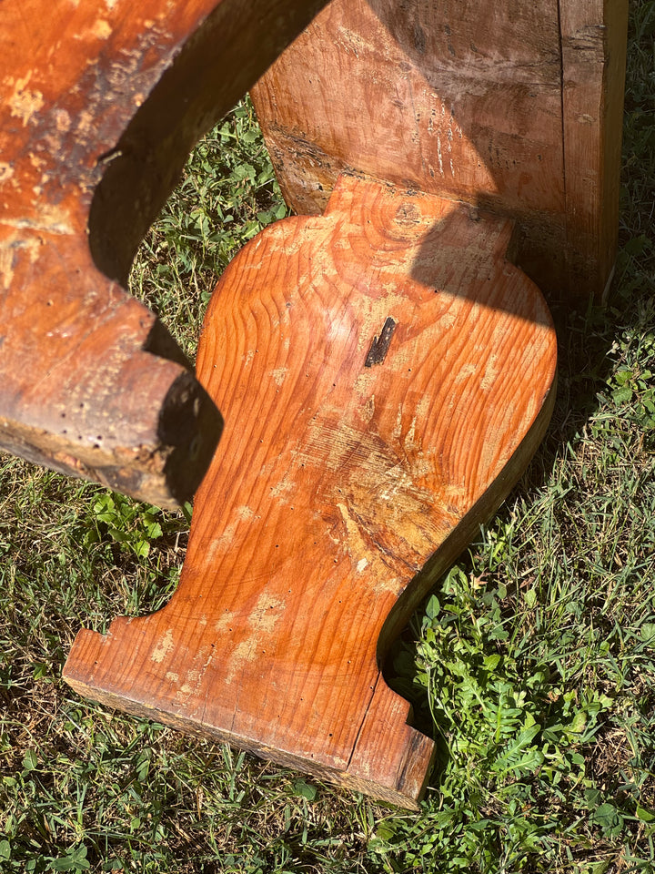 Panche rustiche in legno massello vintage
