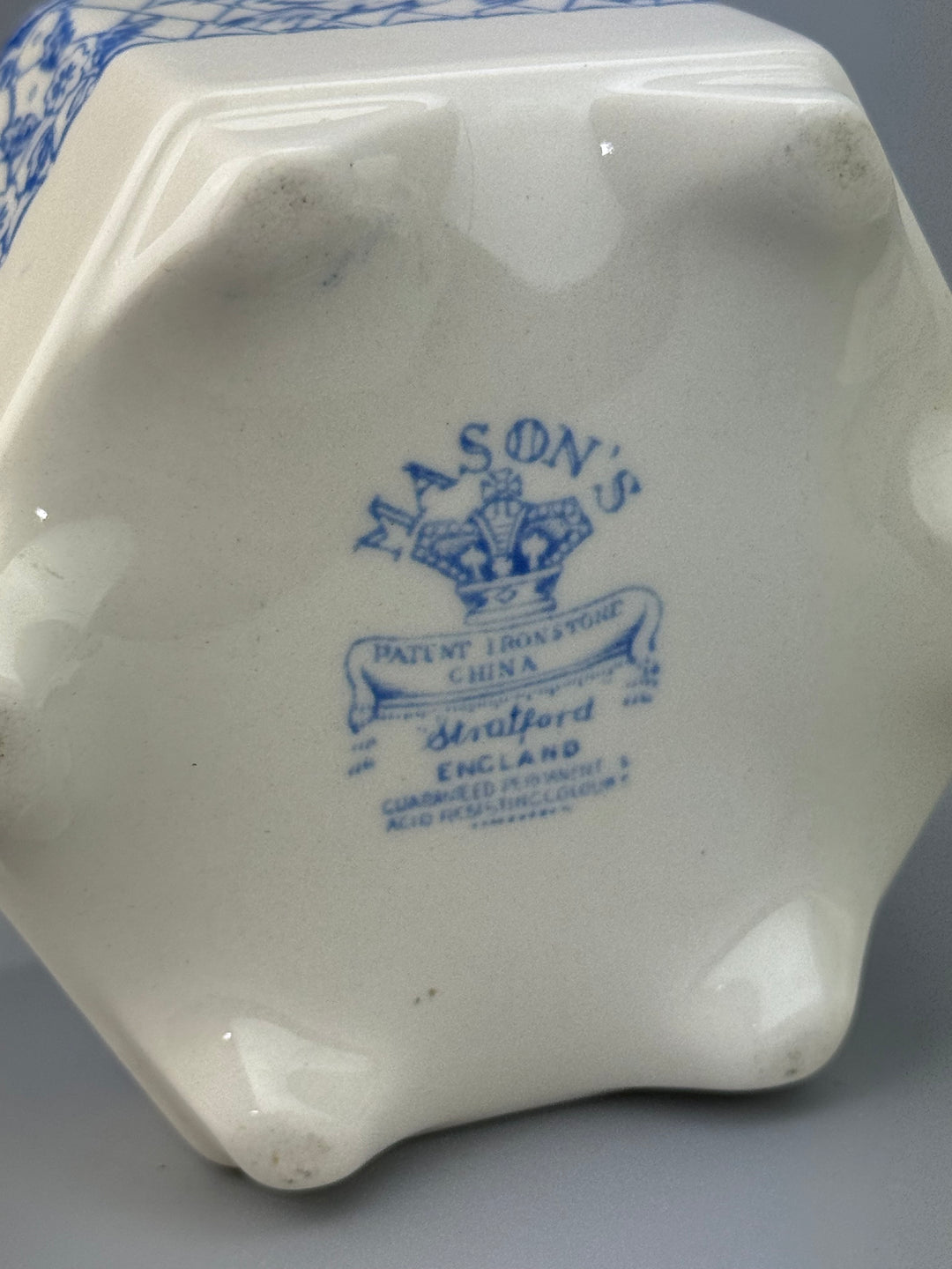 Scatola ceramica Mason's decoro floreale Stratford vintage