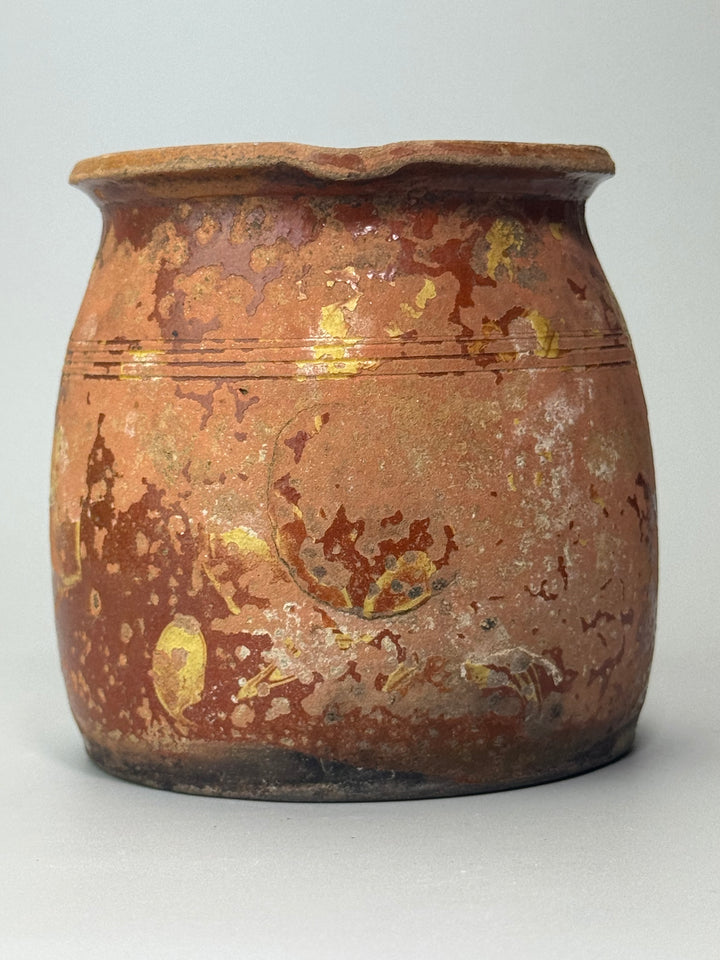 Brocca antica in terracotta smaltata rustica Ceramica Popolare