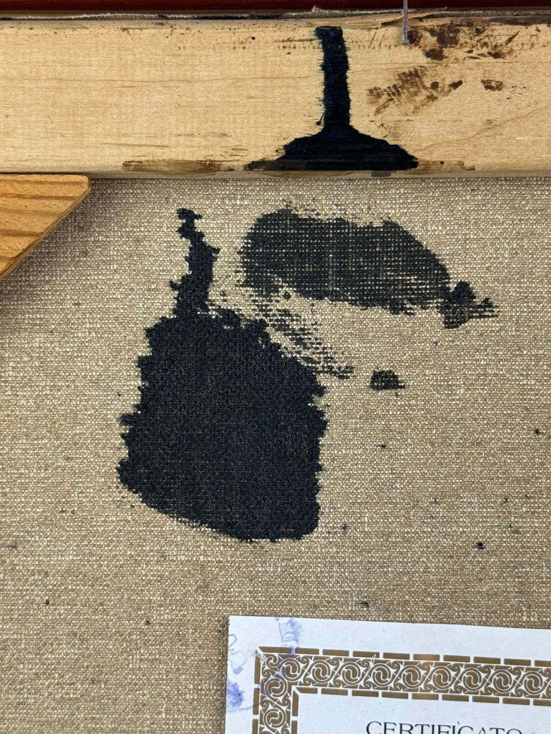 Dipinto a olio su tela Natura morta floreale con cornice dorata firmato Franchi