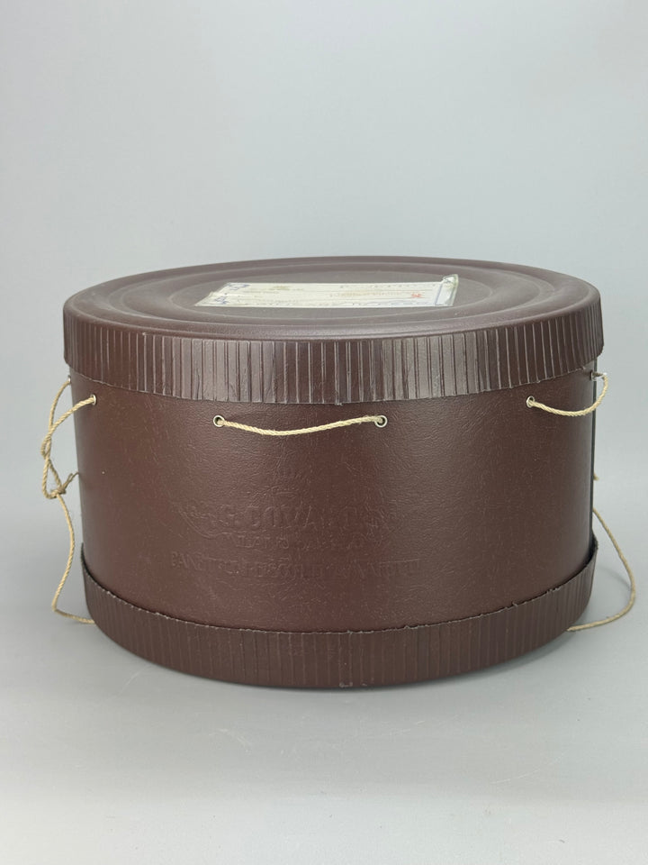 Scatola per Panettone in cartone marrone con etichetta originale vintage