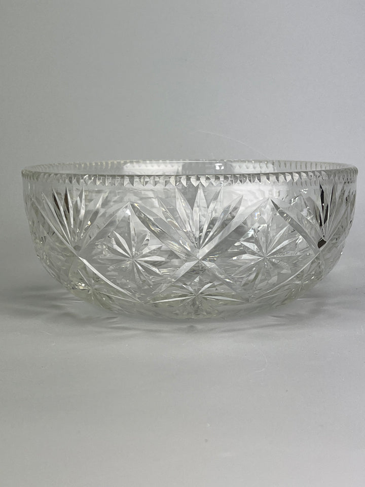 Ciotola centrotavola in cristallo molato decorazione a stella
