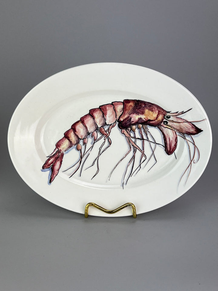 Set di 12 Piatti da Portata in Ceramica – M.G. Occelli – Decori Marini Diversi