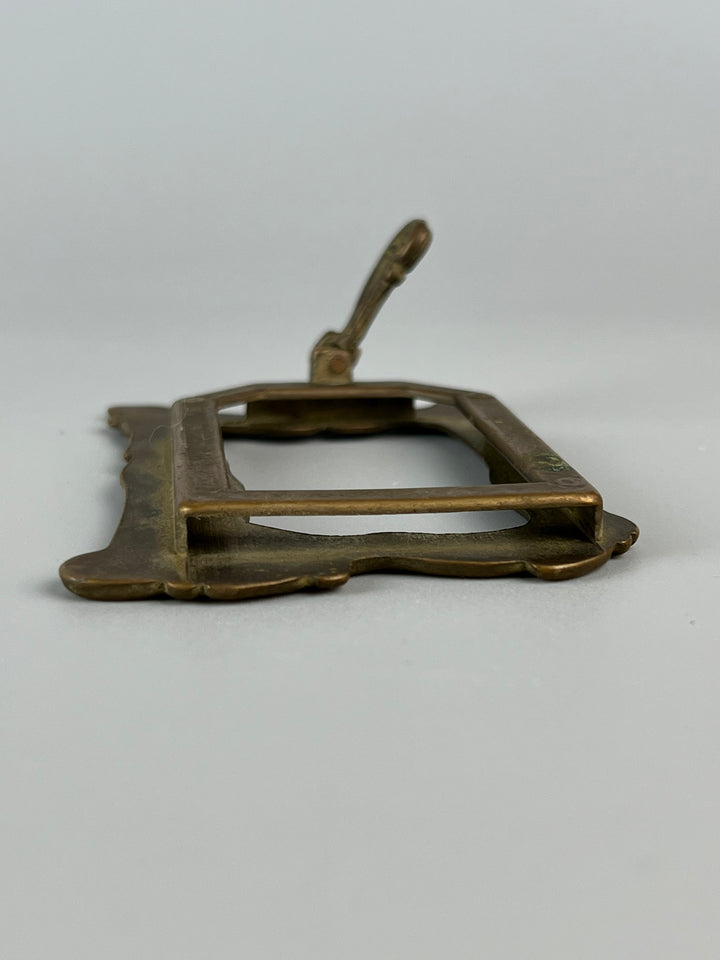 Piccola cornice portafoto in ottone Art Nouveau