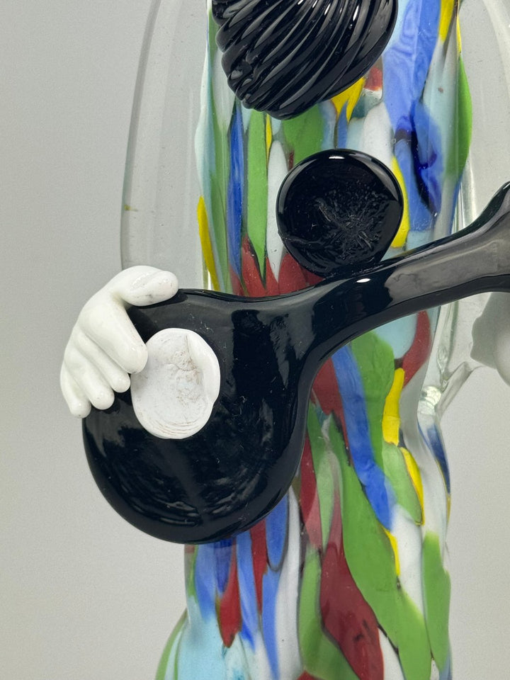 Statua Clown in vetro di Murano Scultura decorativa vintage