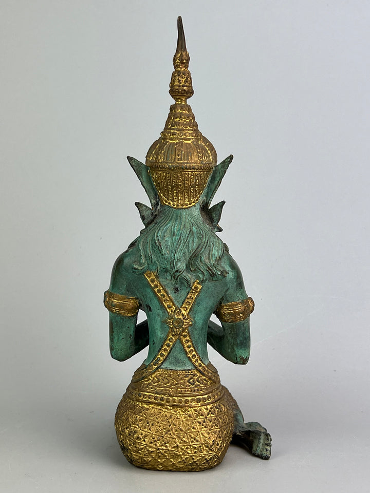 Statuina thailandese in bronzo dorato