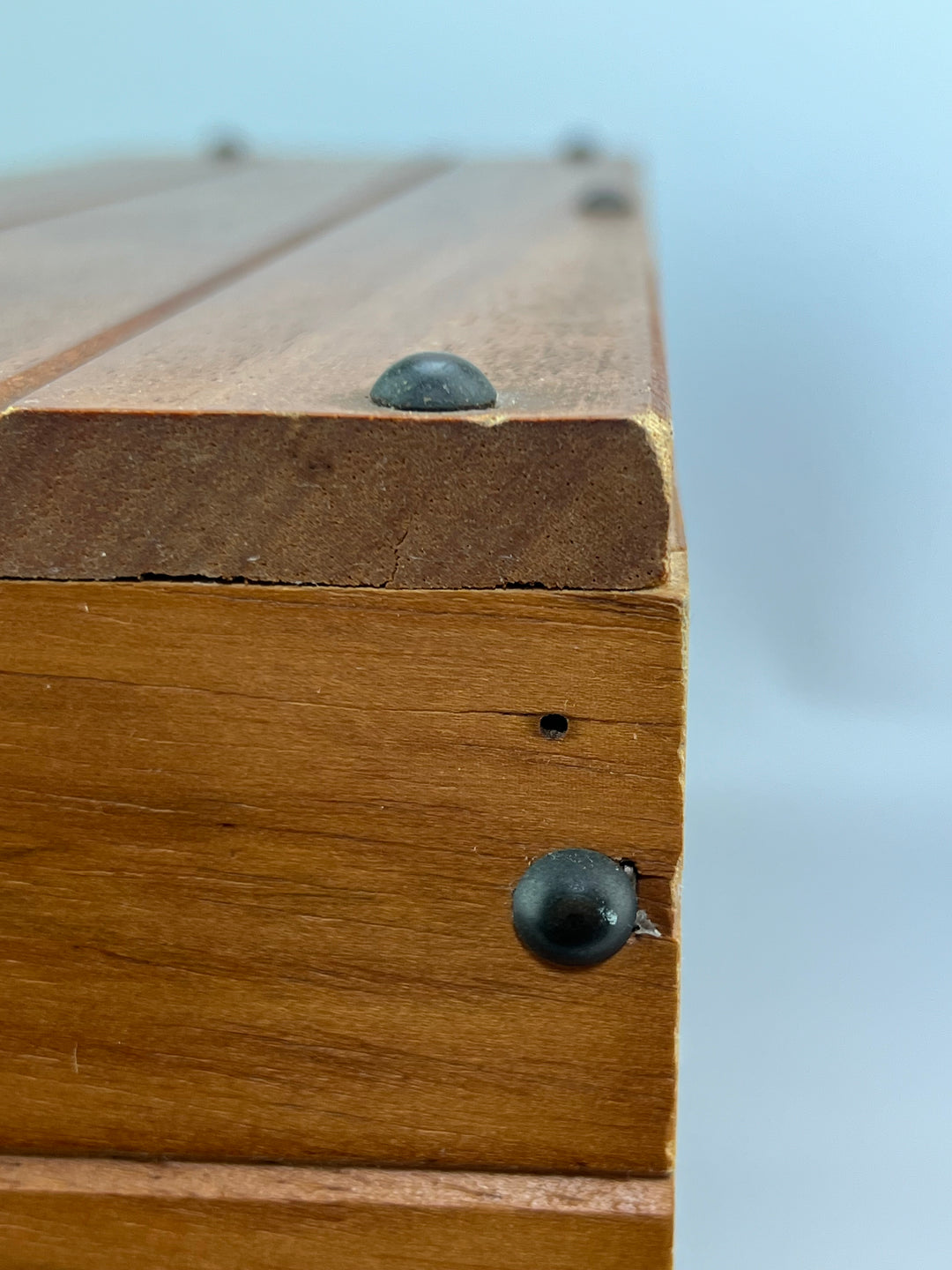 Porta pane vintage in legno con serrandina vintage
