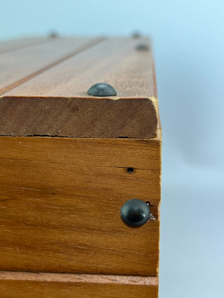 Porta pane vintage in legno con serrandina vintage
