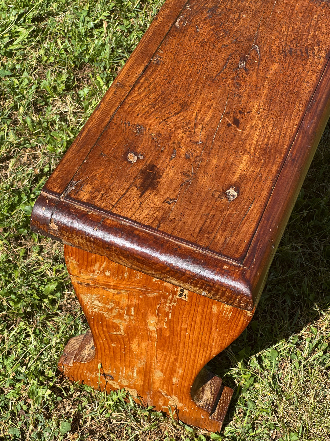 Panche rustiche in legno massello vintage