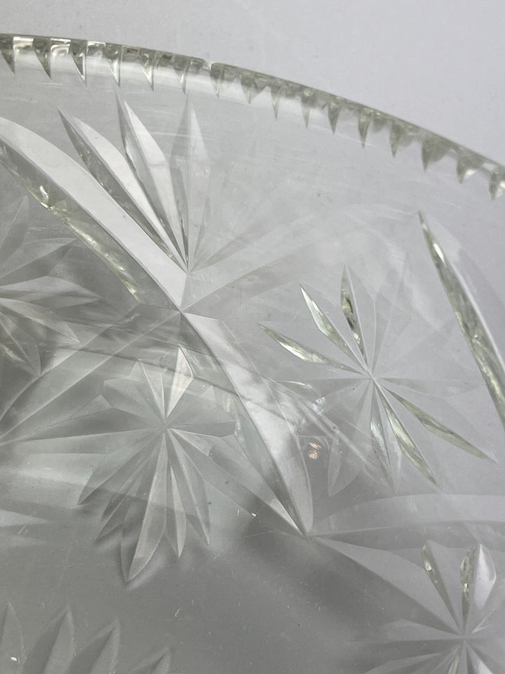 Ciotola centrotavola in cristallo molato decorazione a stella