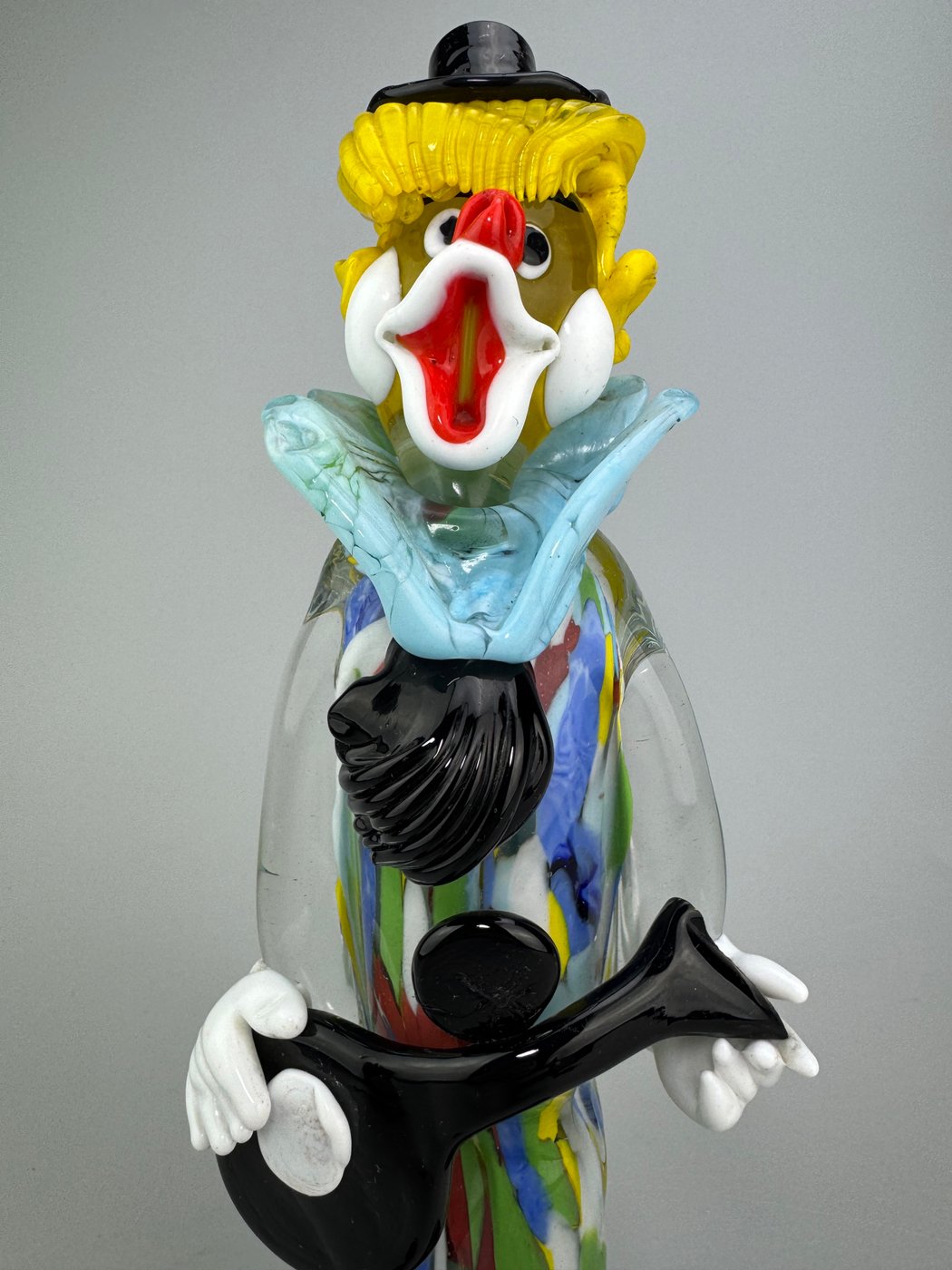 Statua Clown in vetro di Murano Scultura decorativa vintage