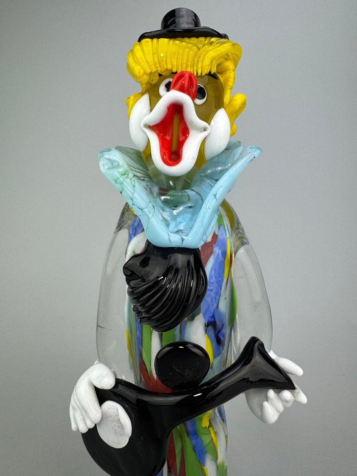 Statua Clown in vetro di Murano Scultura decorativa vintage
