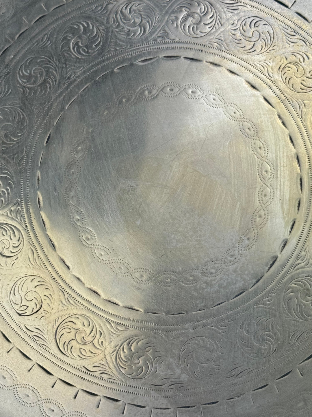 Vassoio con piedini vintage in silverplate Atkin Brothers primi ‘900
