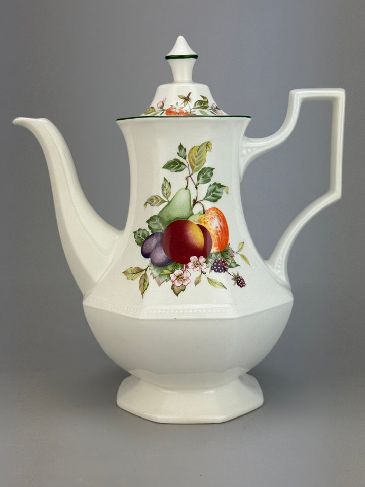 Caffettiera in ceramica inglese Johnson Bros decoro Fresh Fruit