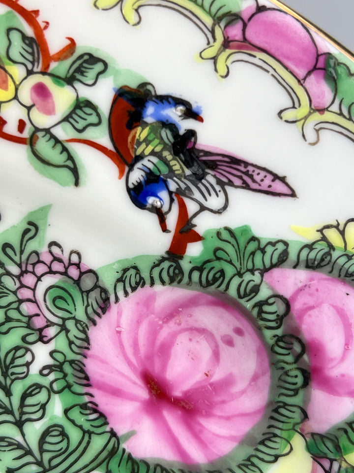 Piatto in porcellana giapponese decoro floreale