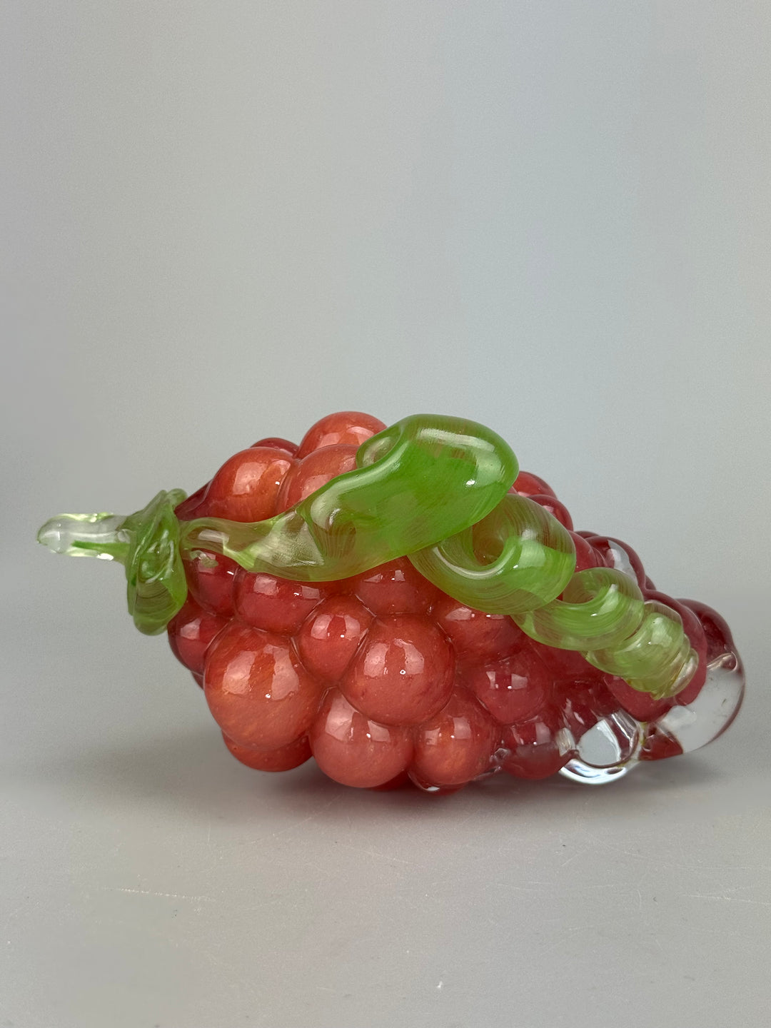 Set di frutta decorativa in vetro soffiato colorato 6 pezzi vintage