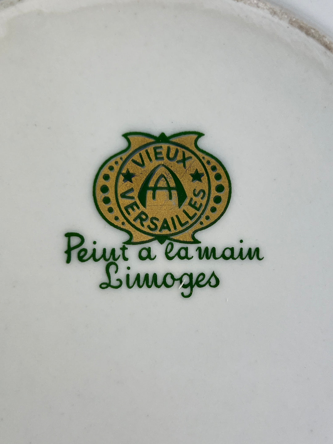 Svuotatasche in porcellana decorata stile Limoges, anni '50