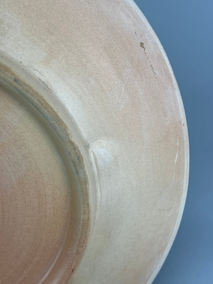 Piatto da parete in ceramica dipinta a mano decoro floreale ispirazione Safi