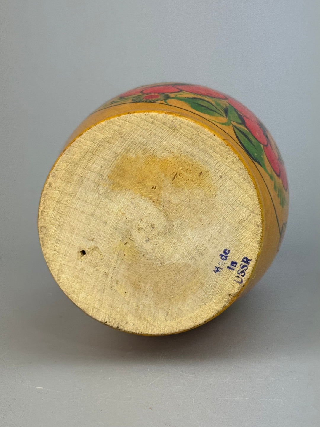 Matrioska russa vintage in legno dipinto 11 pezzi anni 70