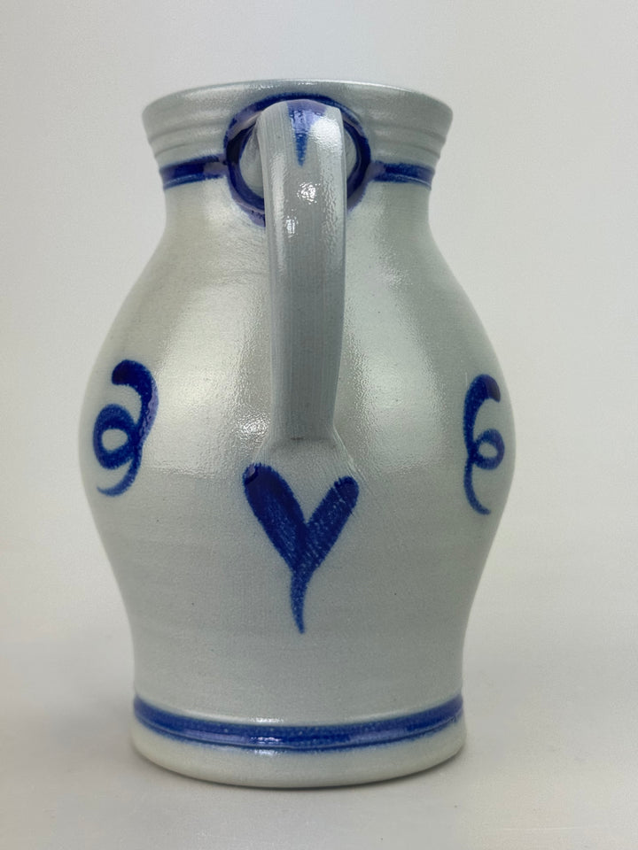 Brocca in ceramica smaltata a sale Merkelbach Manufaktur decoro blu