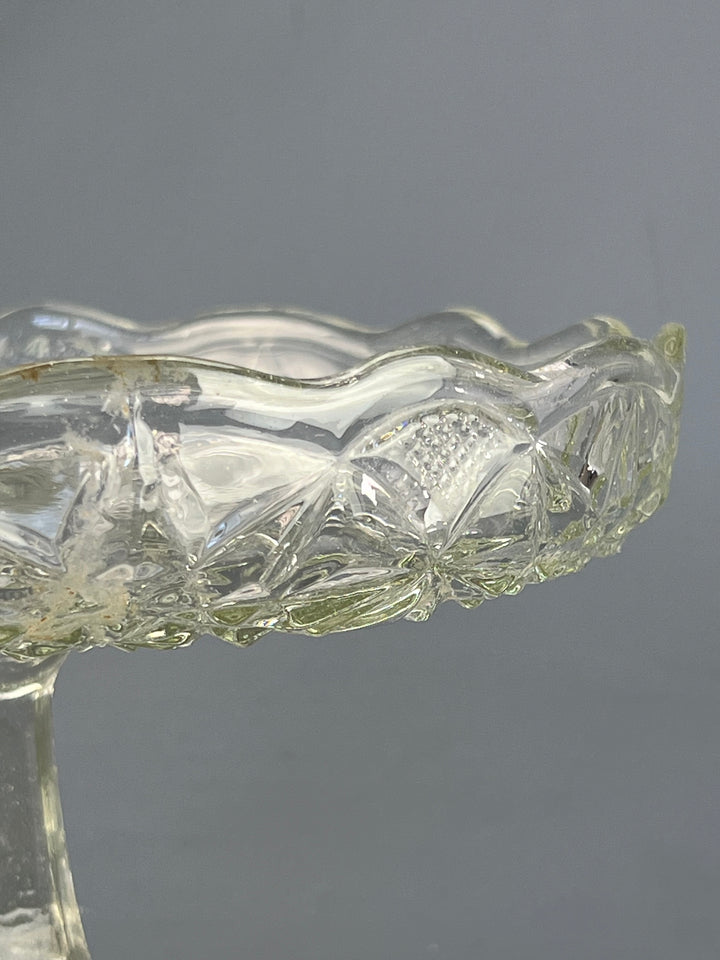 Alzata vetro pressato vintage