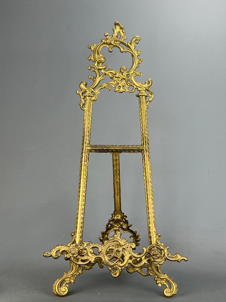Cavalletto da tavolo ottone stile rococò vintage