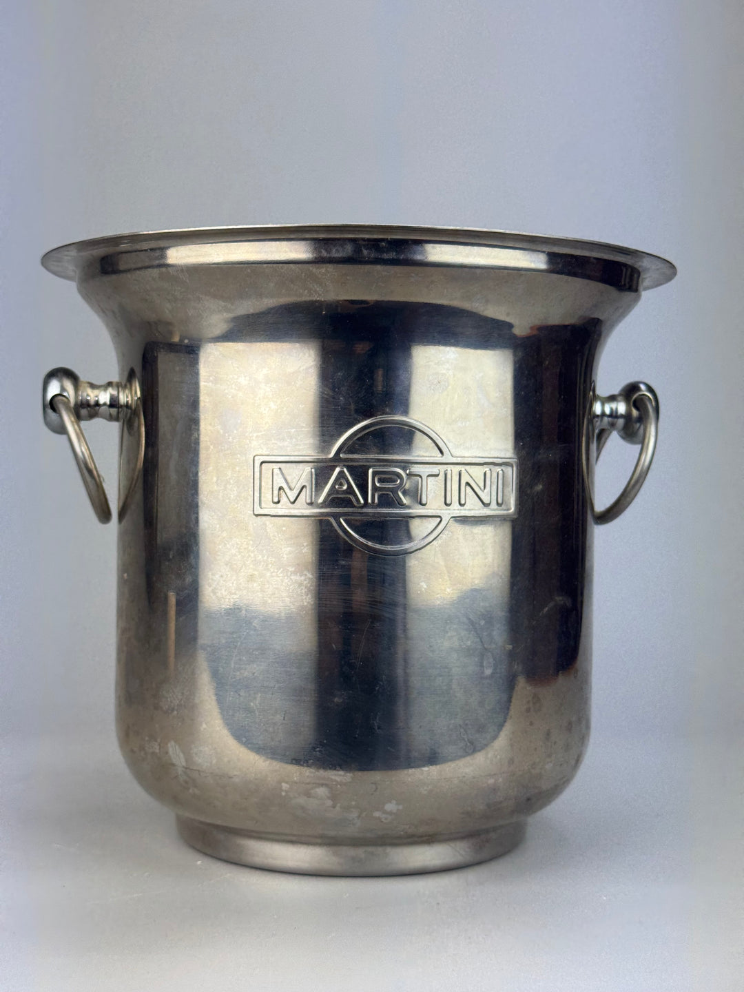 Secchiello ghiaccio Martini vintage in acciaio inox Made in Italy