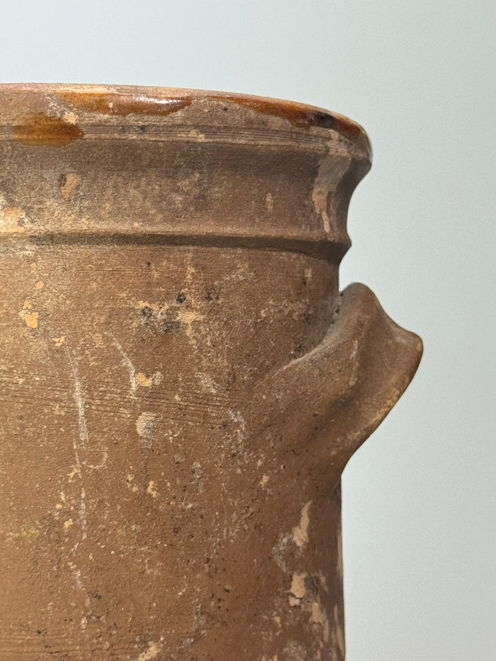 Vaso Antico in terracotta con manici Ceramica Popolare Rustica