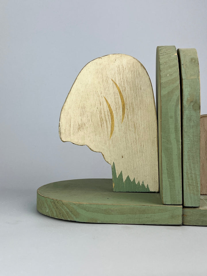 Fermalibri in Legno con Galline – Artigianato Country Vintage