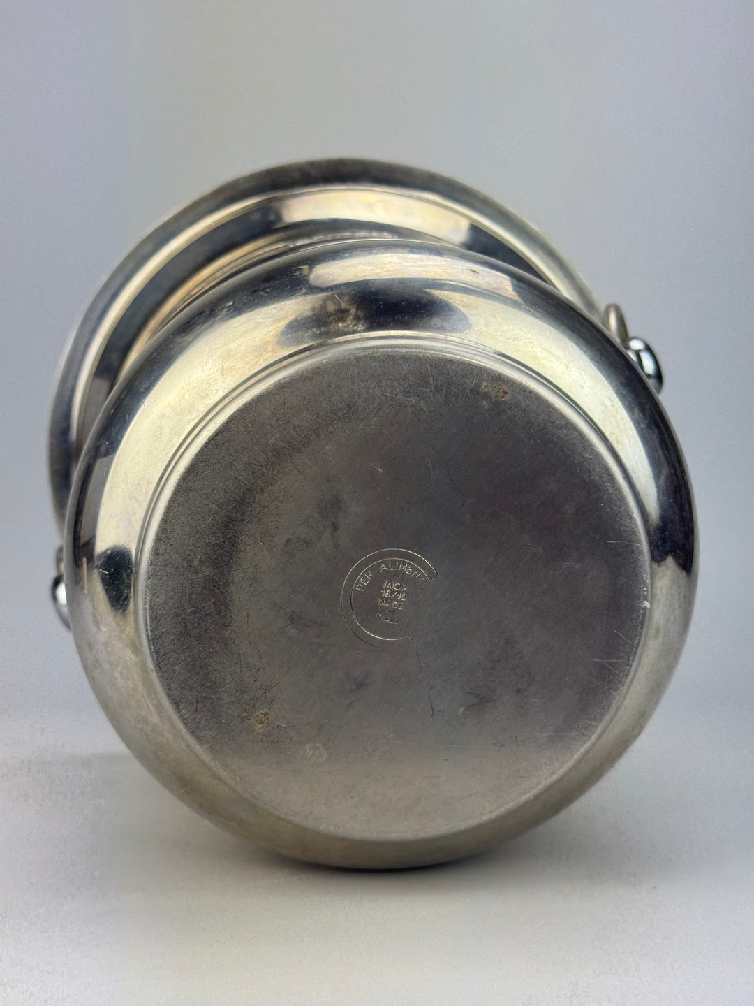 Secchiello ghiaccio Martini vintage in acciaio inox Made in Italy