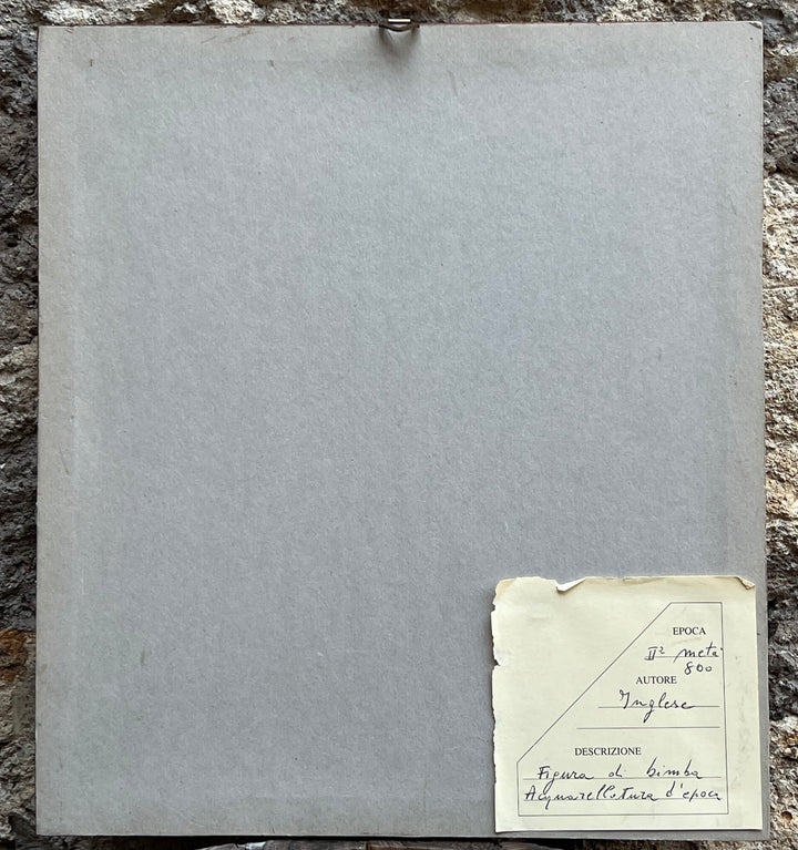 Disegno Figura bimba acquarello '800