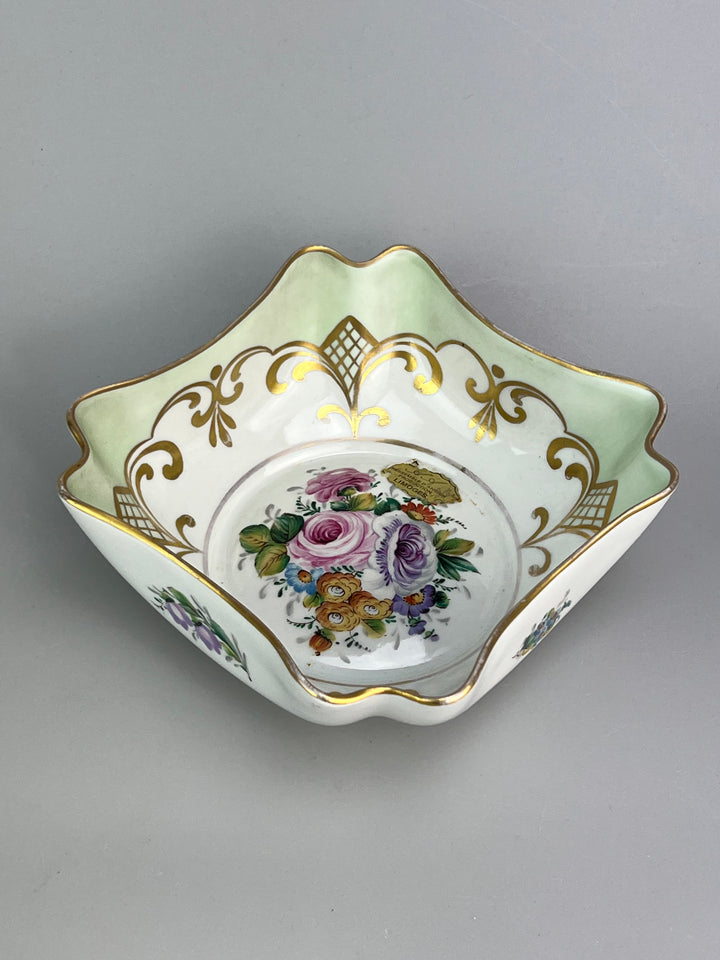 Svuotatasche in porcellana decorata stile Limoges, anni '50