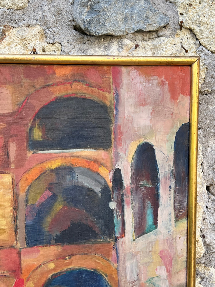 Quadro olio su tela Renato Rimassa, Fuga d’Archi (1958)