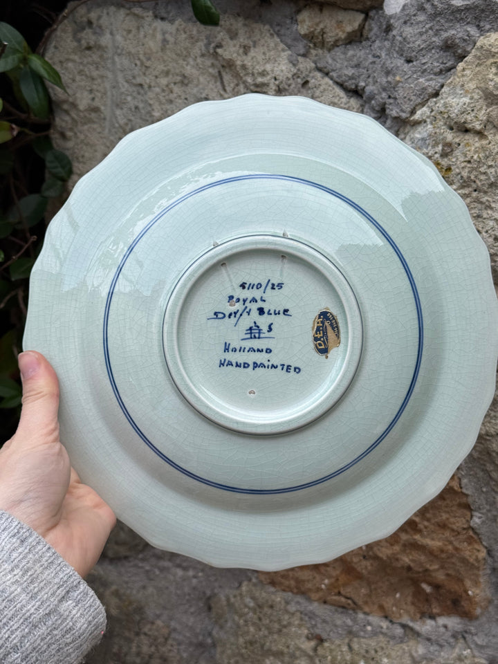 Piatto fondo Royal Delft Blue Holland dipinto a mano