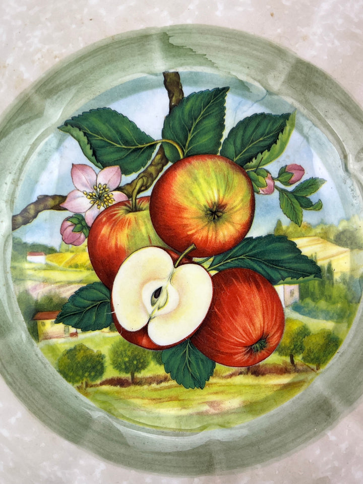 Tris ciotole ceramica due torri decoro frutta
