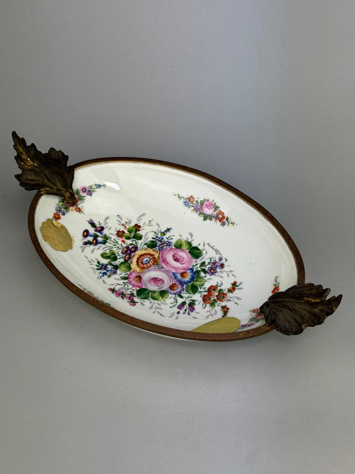 Svuotatasche vintage Limoges France in porcellana dipinta a mano