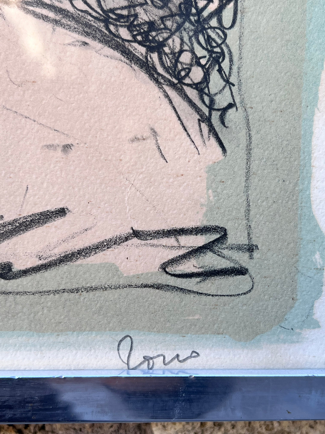 Litografia Tono Zancanaro "Selinuntea II"