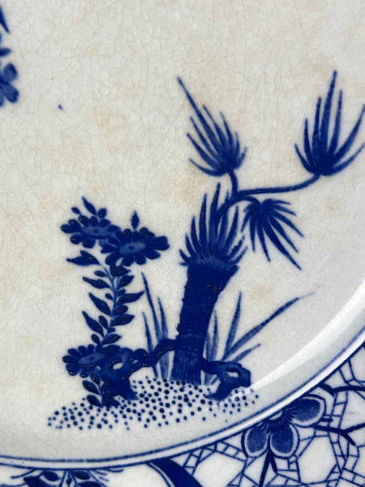 Piatto Creil Montereau in Terraglia Decorazione Blu – XIX secolo
