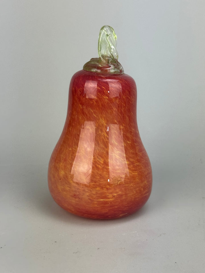 Set di frutta decorativa in vetro soffiato colorato 6 pezzi vintage