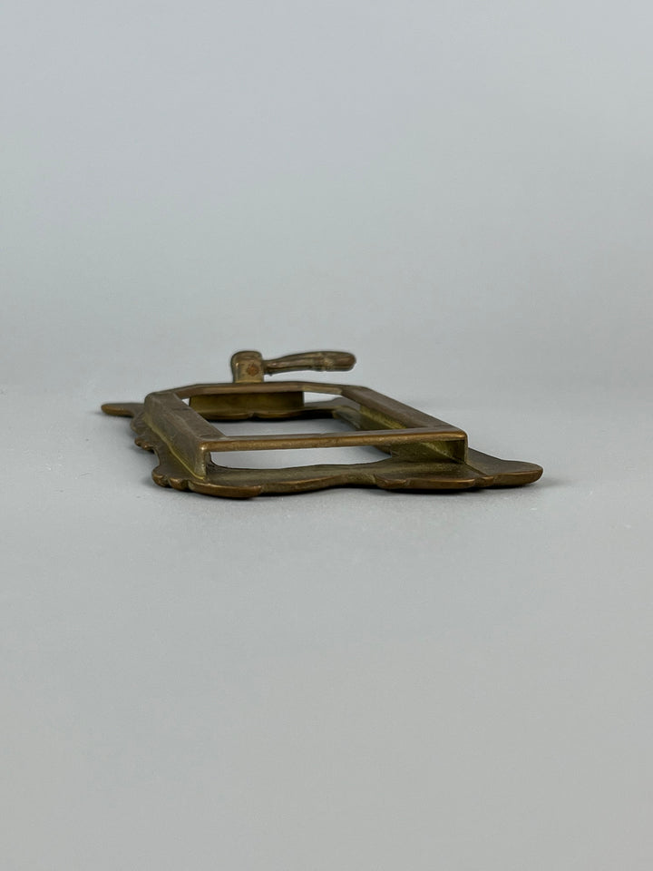 Piccola cornice portafoto in ottone Art Nouveau