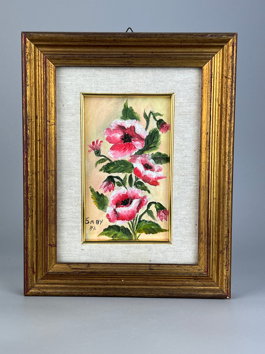 Quadro fiori olio su tela