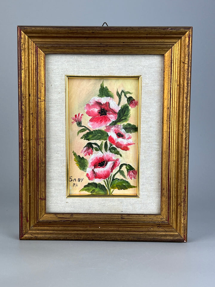 Quadro fiori olio su tela