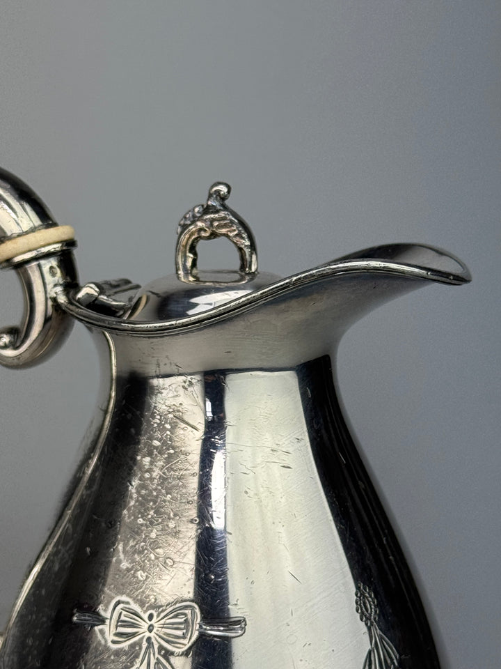 Caffettiera vintage James Deakin & Sons in silverplate Sheffield XX secolo