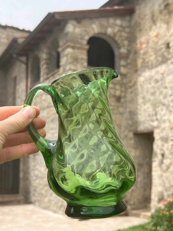 Brocca vetro verde vintage