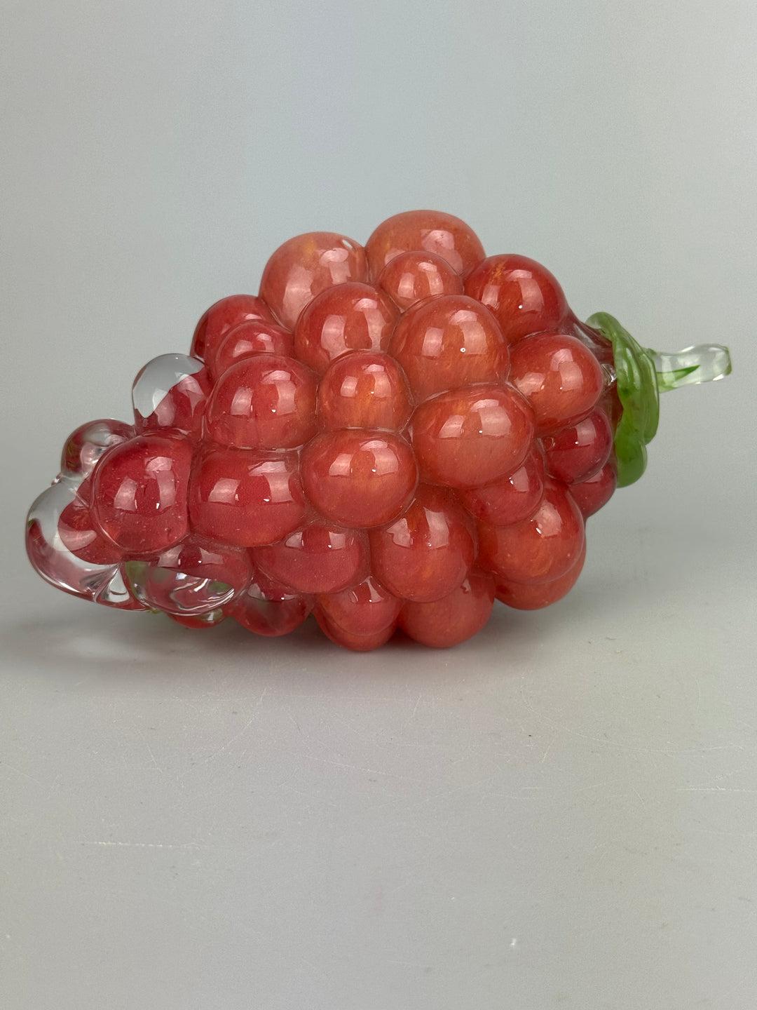 Set di frutta decorativa in vetro soffiato colorato 6 pezzi vintage