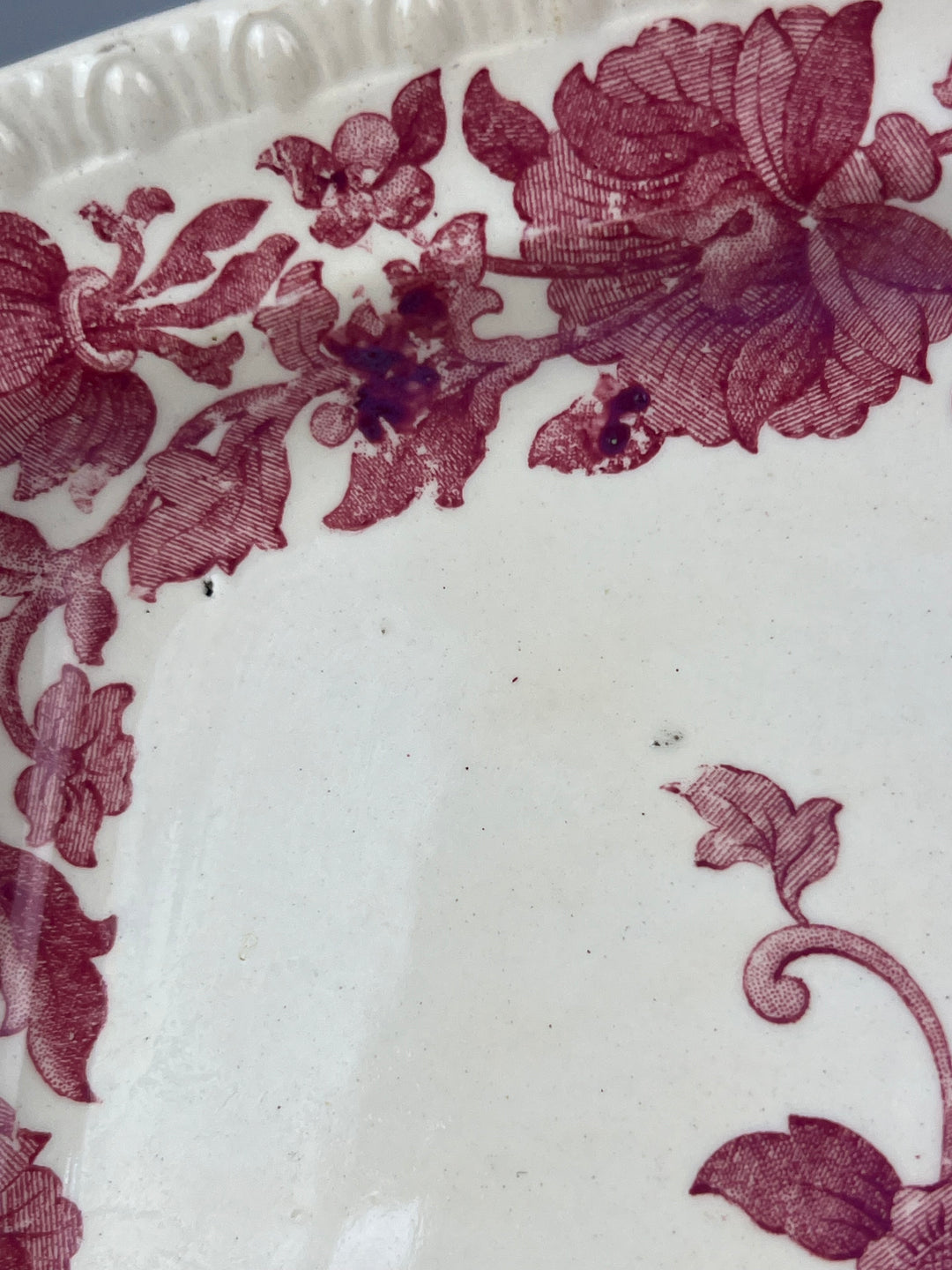 Vassoio ceramica copeland decoro rosa