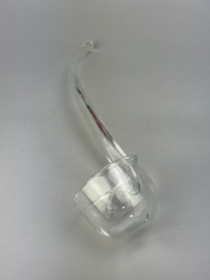 Ciotola vintage da punch in vetro con coperchio e mestolo