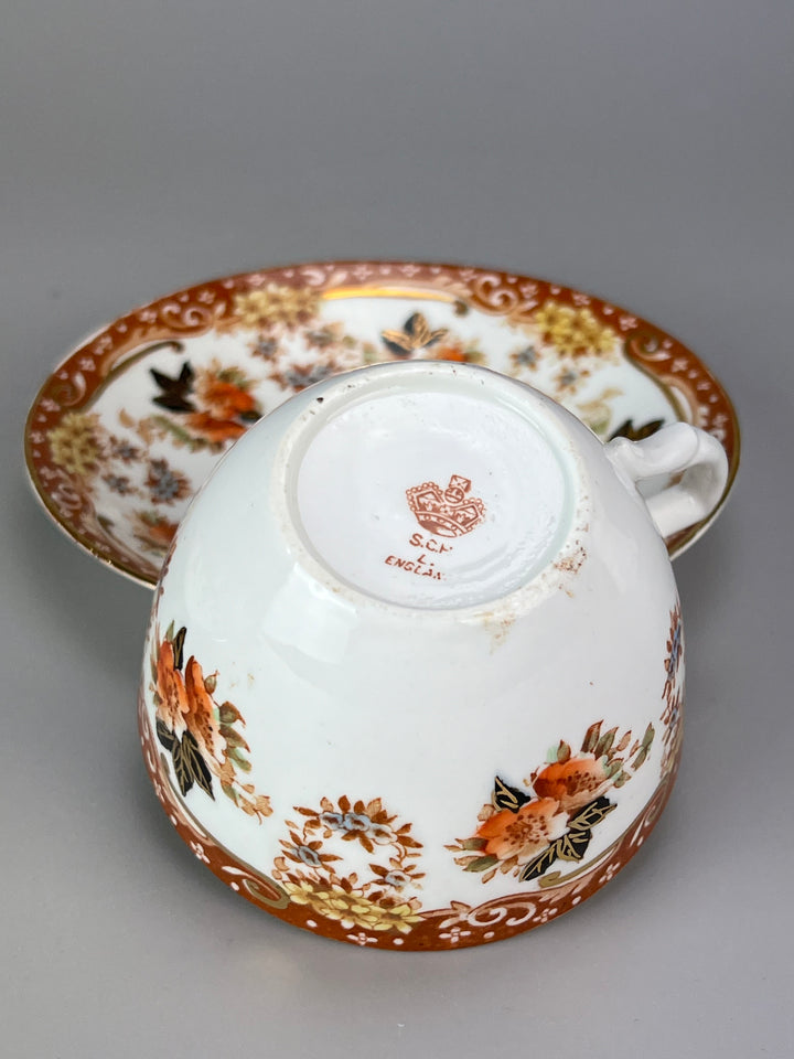 Trio tazza da tè in porcellana inglese